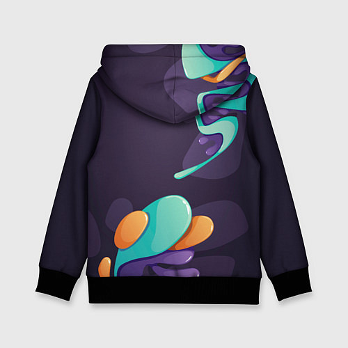 Детская толстовка Stray graffity splash / 3D-Черный – фото 2