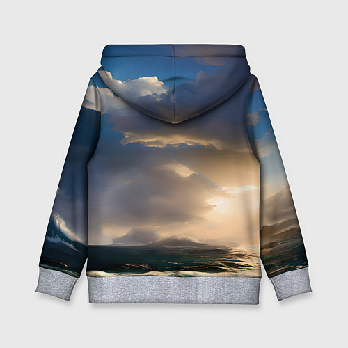 Детская толстовка Парусный корабль галеон / 3D-Меланж – фото 2