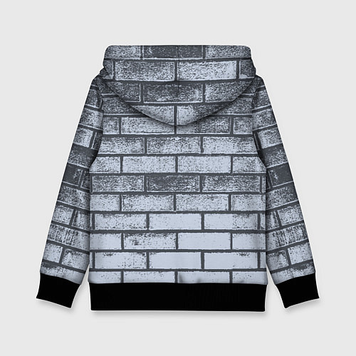 Детская толстовка Grey wall / 3D-Черный – фото 2