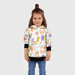 Толстовка-худи детская Party style, цвет: 3D-черный — фото 2