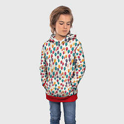 Толстовка-худи детская Шары, цвет: 3D-красный — фото 2