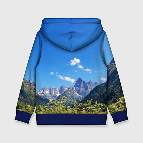 Детская толстовка Фото гор / 3D-Синий – фото 2