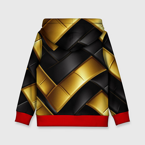 Детская толстовка Gold black luxury / 3D-Красный – фото 2