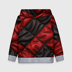 Толстовка-худи детская Red black luxury, цвет: 3D-меланж