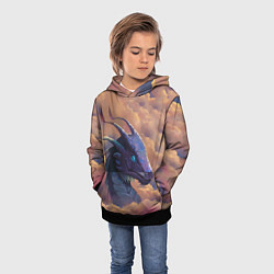 Толстовка-худи детская Pathfinder dragon, цвет: 3D-черный — фото 2