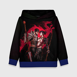 Толстовка-худи детская Серый страж и Морриган, цвет: 3D-синий