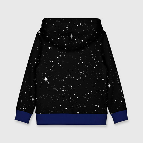 Детская толстовка Космонавт на рыбалке - неон / 3D-Синий – фото 2