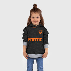 Толстовка-худи детская Форма Fnatic pixels, цвет: 3D-меланж — фото 2