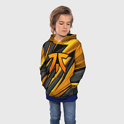 Толстовка-худи детская Fnatic - киберспорт желтый, цвет: 3D-синий — фото 2