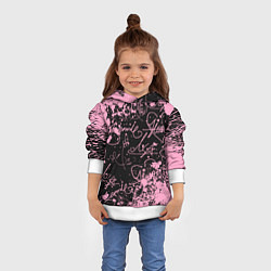 Толстовка-худи детская Блэкпинк - автографы, цвет: 3D-белый — фото 2