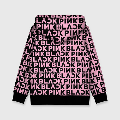 Детская толстовка Blackpink - pink text / 3D-Черный – фото 2