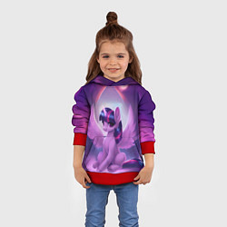 Толстовка-худи детская Твайлайт Спаркл, цвет: 3D-красный — фото 2