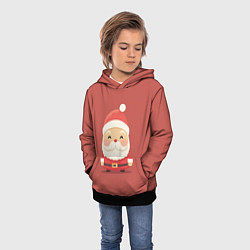 Толстовка-худи детская Санта Клаус: арт нейросети, цвет: 3D-черный — фото 2