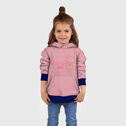 Толстовка-худи детская Barbenheimer PINK EDITION, цвет: 3D-синий — фото 2