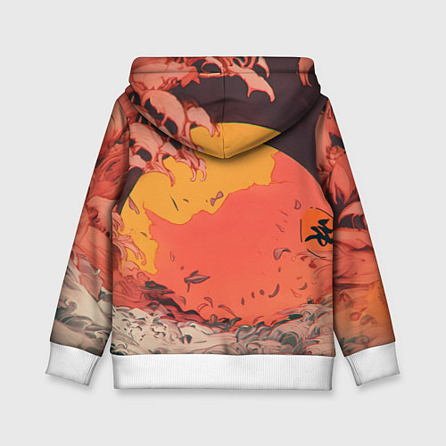 Детская толстовка Зоро на закате - One Piece / 3D-Белый – фото 2