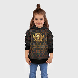 Толстовка-худи детская Згип gold logo, цвет: 3D-черный — фото 2