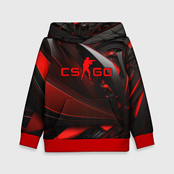 Толстовка-худи детская CS GO red and black, цвет: 3D-красный