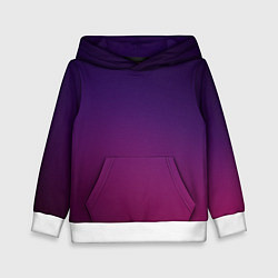 Толстовка-худи детская Малиновый градиент, цвет: 3D-белый