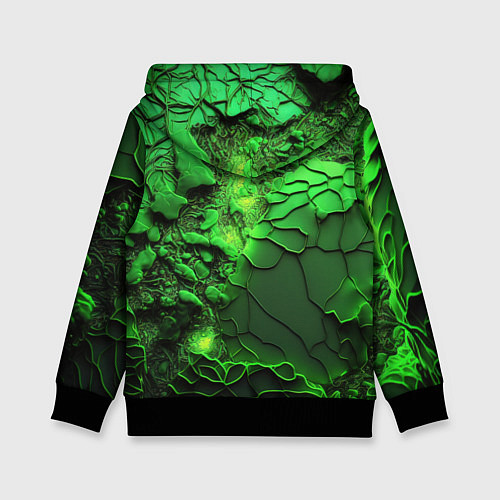 Детская толстовка CS GO green abstract / 3D-Черный – фото 2