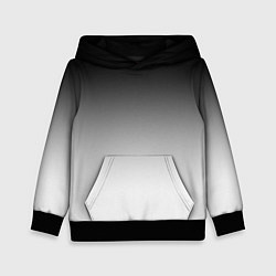 Толстовка-худи детская Black and white gradient, цвет: 3D-черный