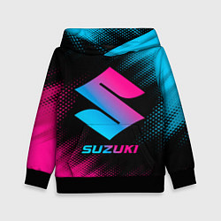 Толстовка-худи детская Suzuki - neon gradient, цвет: 3D-черный