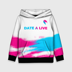 Детская толстовка Date A Live neon gradient style: символ сверху