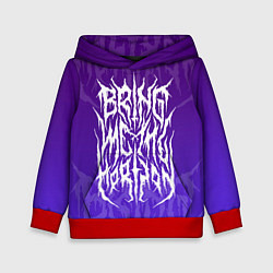 Толстовка-худи детская Bring Me The Horizon Lettering, цвет: 3D-красный