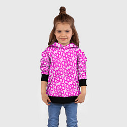 Толстовка-худи детская Логотип Барби - буква B, цвет: 3D-черный — фото 2