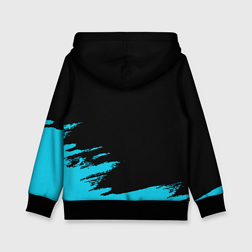 Детская толстовка Логотип Атака Титанов голубой / 3D-Черный – фото 2