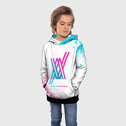 Толстовка-худи детская Darling in the FranXX neon gradient style, цвет: 3D-черный — фото 2