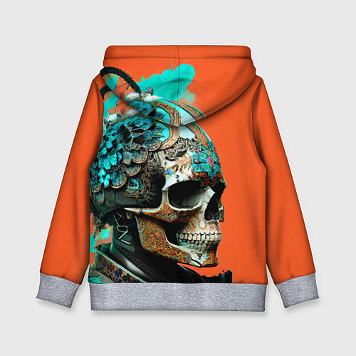 Детская толстовка Art skull - irezumi - Japan / 3D-Меланж – фото 2