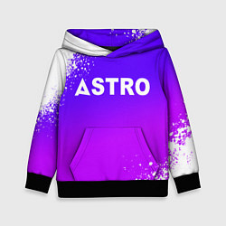 Толстовка-худи детская Astro neon background, цвет: 3D-черный