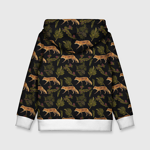 Детская толстовка Лиса и хвоя / 3D-Белый – фото 2