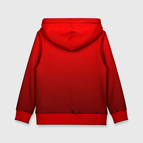 Детская толстовка Градиент красный тёмный / 3D-Красный – фото 2