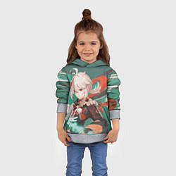 Толстовка-худи детская Kaedehara Kazuha Genshin Impact, цвет: 3D-меланж — фото 2