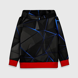 Толстовка-худи детская Black blue style, цвет: 3D-красный