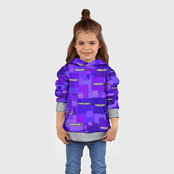 Толстовка-худи детская Minecraft pattern logo, цвет: 3D-меланж — фото 2