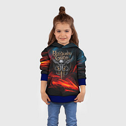 Толстовка-худи детская Baldurs Gate 3 logo, цвет: 3D-синий — фото 2