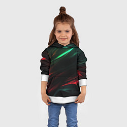 Толстовка-худи детская Dark red and green, цвет: 3D-белый — фото 2