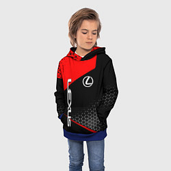 Толстовка-худи детская Lexus - red sportwear, цвет: 3D-синий — фото 2