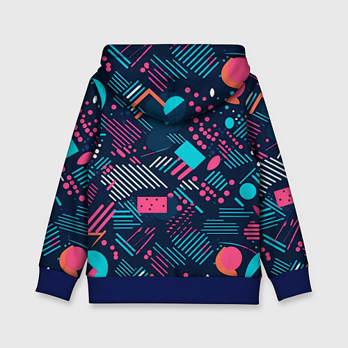 Детская толстовка Абстракция синяя паттерн / 3D-Синий – фото 2