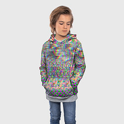 Толстовка-худи детская Glitch burst, цвет: 3D-меланж — фото 2