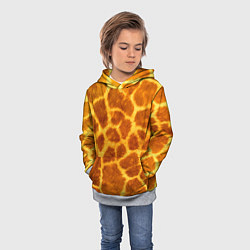 Толстовка-худи детская Шкура жирафа - текстура, цвет: 3D-меланж — фото 2