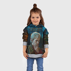 Толстовка-худи детская Астарион и медведь, цвет: 3D-меланж — фото 2