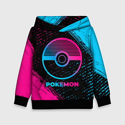 Толстовка-худи детская Pokemon - neon gradient, цвет: 3D-черный