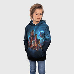 Толстовка-худи детская Baldurs gate 3, цвет: 3D-черный — фото 2