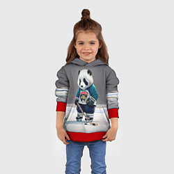 Толстовка-худи детская Panda striker of the Florida Panthers, цвет: 3D-красный — фото 2