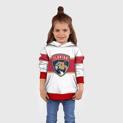 Толстовка-худи детская Florida panthers - uniform - hockey, цвет: 3D-красный — фото 2