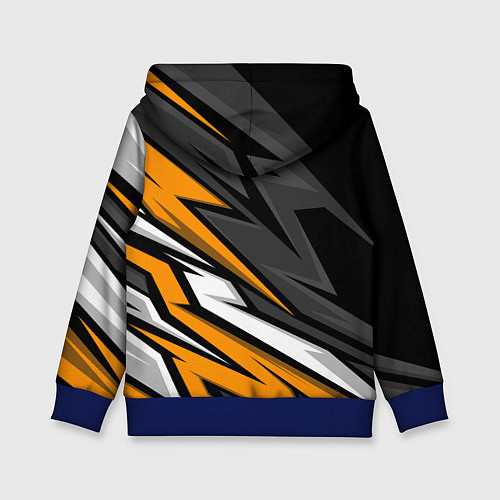 Детская толстовка Fox motocross racing - orange / 3D-Синий – фото 2