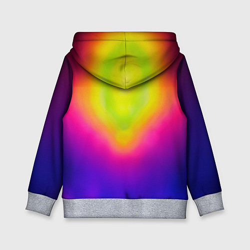 Детская толстовка Девушка гимнастка в неоновом зале / 3D-Меланж – фото 2